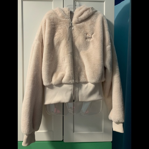 Puma fur crop jacket light pink - Picture 2 of 2